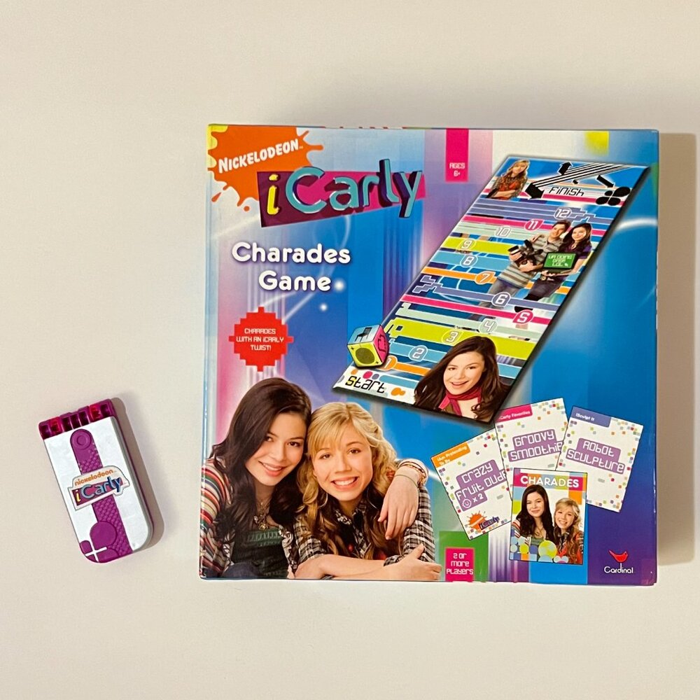 Complete iCarly Charades Board Game WITH Phone Mcdonald's Toy